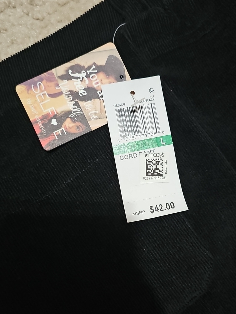 Women Corduroy Bellbottom Black Pants